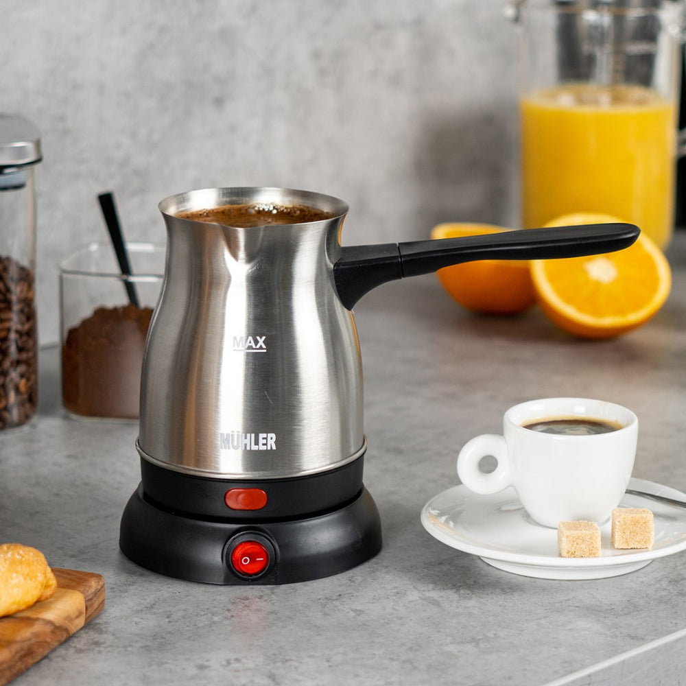 Elektrisk turkisk kaffekanna i rostfritt stål från Termomax