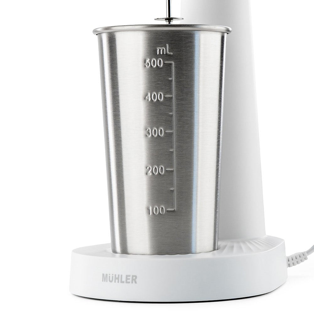 Elektrisk drinkmixer i vit finish från Mühler