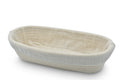 Oval jäskorg 30 x 14 cm i rattan, med avtagbart tyg