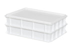 Hævekasse med låg til pizzadej 40x30x8 cm, hvid