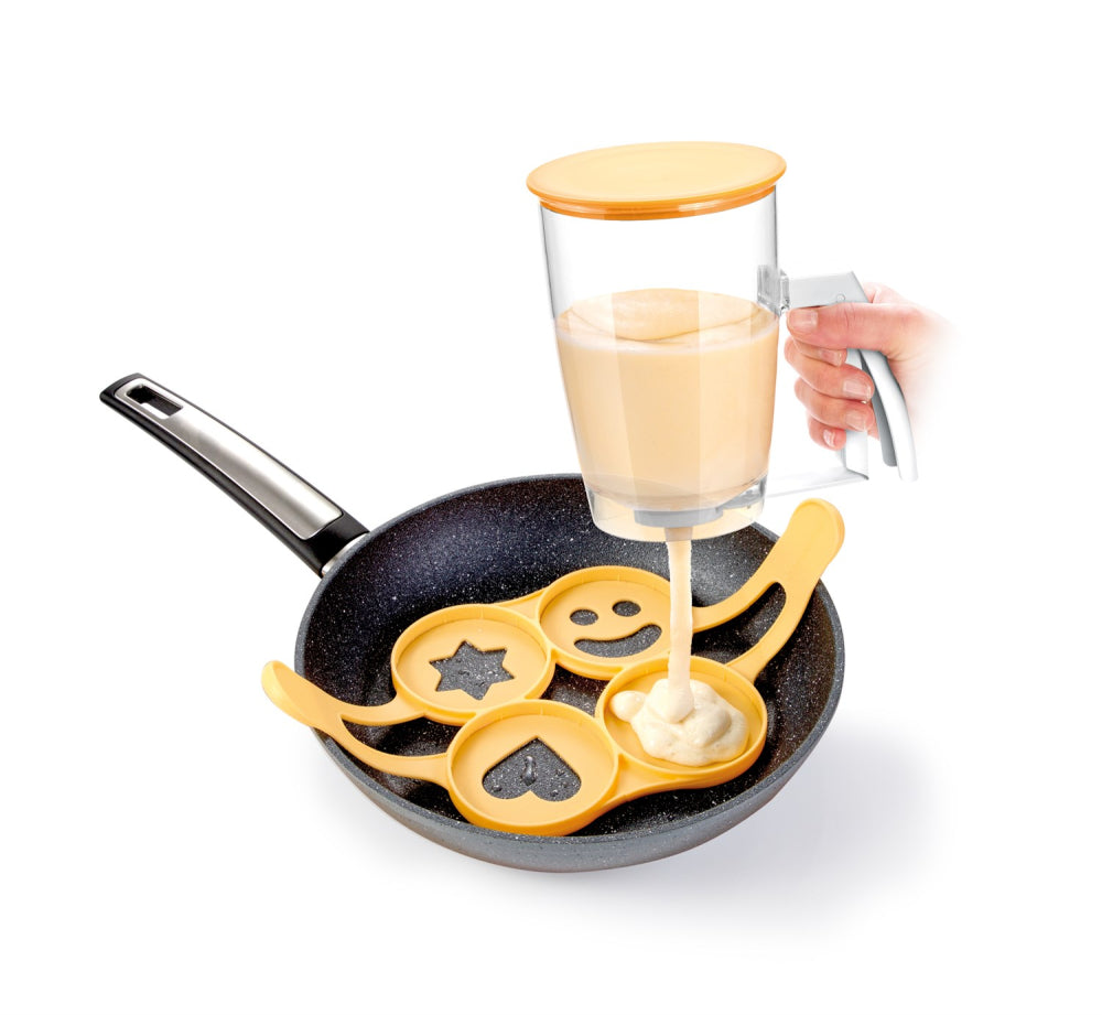 Pannkaksstartset med panna och silikonformar för små pannkakor