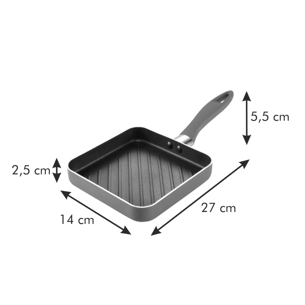 Grillpanna för singelmåltider 14x14 cm
