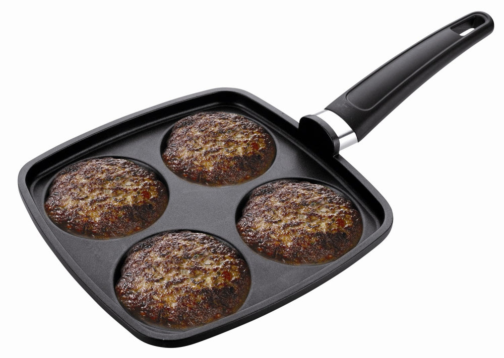 Stekpanna för blinis, stekta ägg eller hamburgare