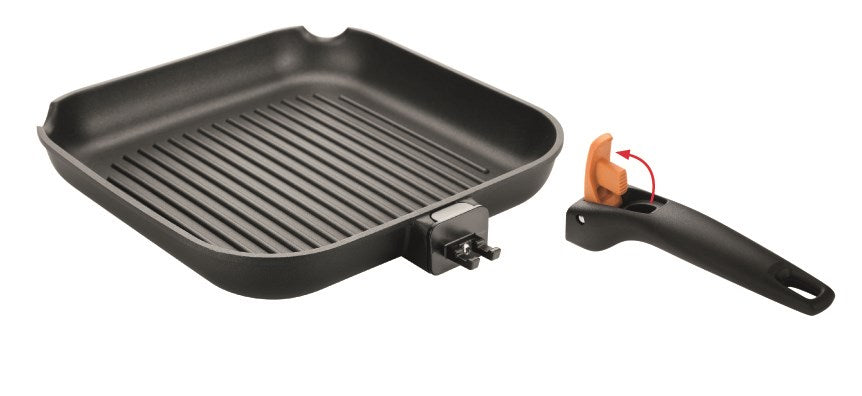 Grillpanna 26 x 26 cm med avtagbart handtag