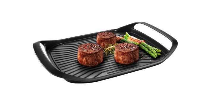 Grillpanna 42 x 28 cm med ränder och 2 termiska zoner