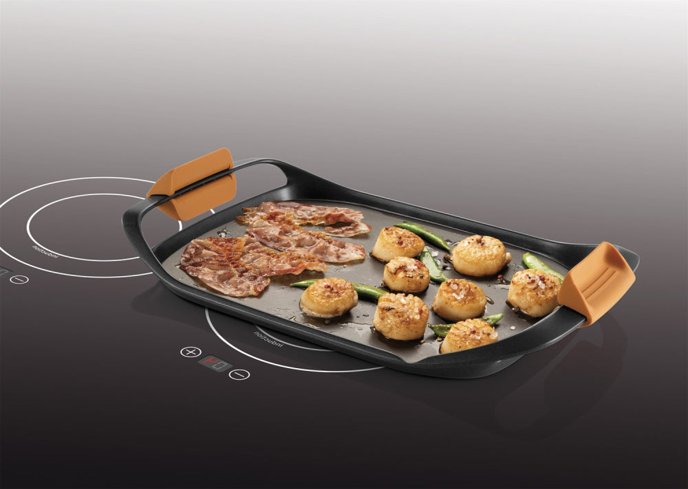 Grillpanna 42 x 28 cm med slät yta och 2 termiska zoner