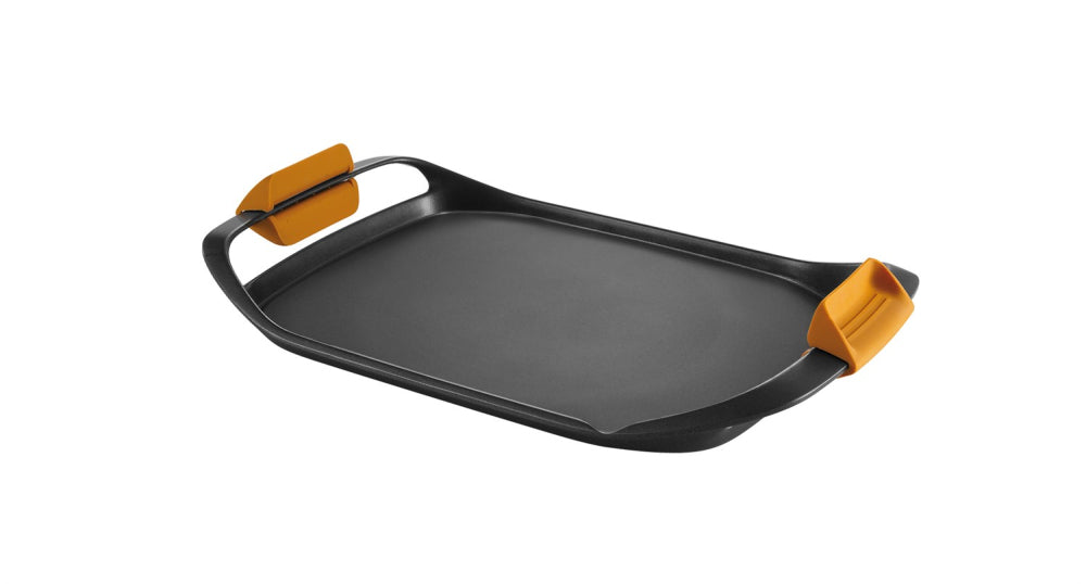 Grillpanna 42 x 28 cm med slät yta och 2 termiska zoner