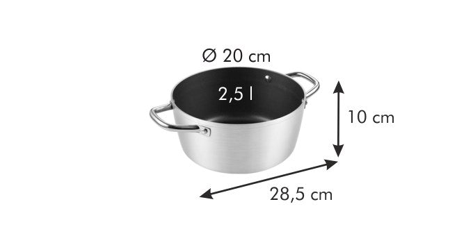Gryta med non-stick beläggning, 20 cm. 2,5 liter.