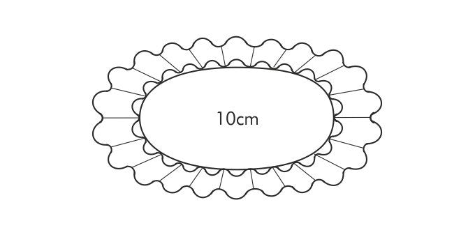 Oval linseform och pajform, 6 st. 6x10 cm.