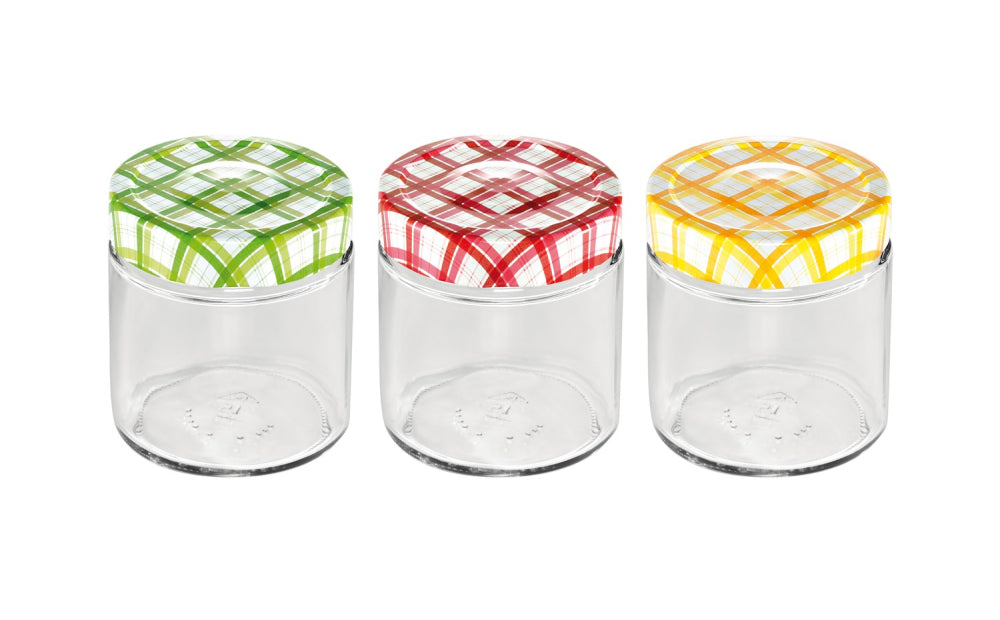 Patentglas med lock för sylt, konservering eller liknande, 125 ml, 6 st.