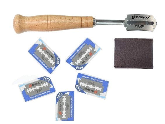 Degsnittare för bröd med trähandtag och extra blad